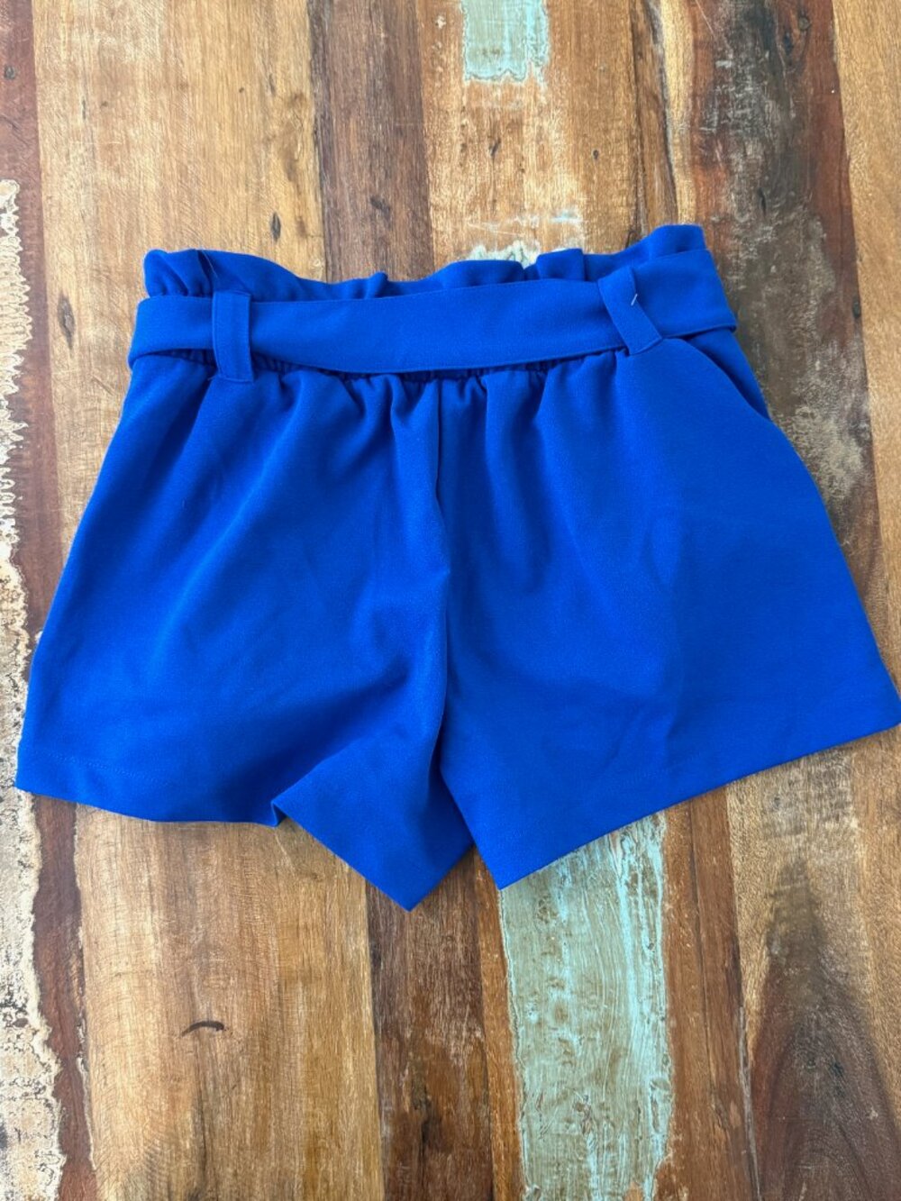 Sincerely Jules Paper Bag Blue Shorts Size Small - Picture 6 of 10